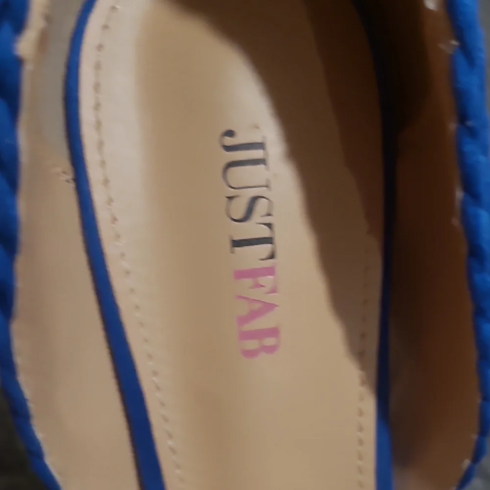 JustFab Women's Faux Suede Blue Heels - Picture 11 of 12